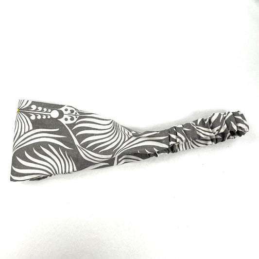 Bandeau Gris Fleurs Blanc Jaune - Rouge Canapé