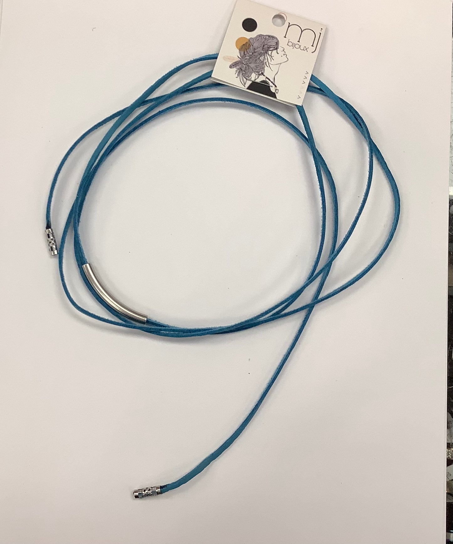 Collier chocker long ovale mozaïc - MJ Bijoux