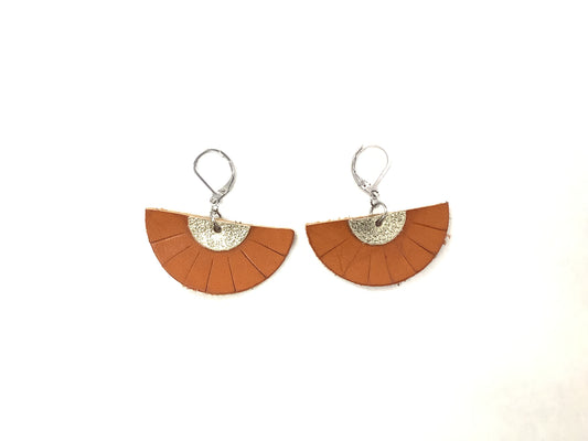 Boucles d'oreilles en cuir RA24 - Rouge Aventure