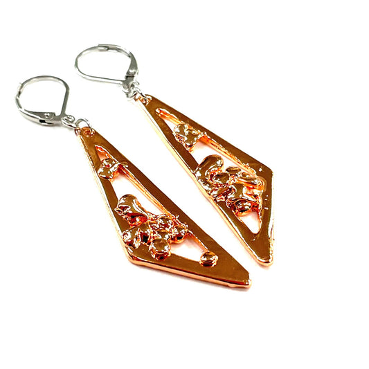Suspendues à l'oreille Triangle Fondue 45mm - Rouge Bijoux