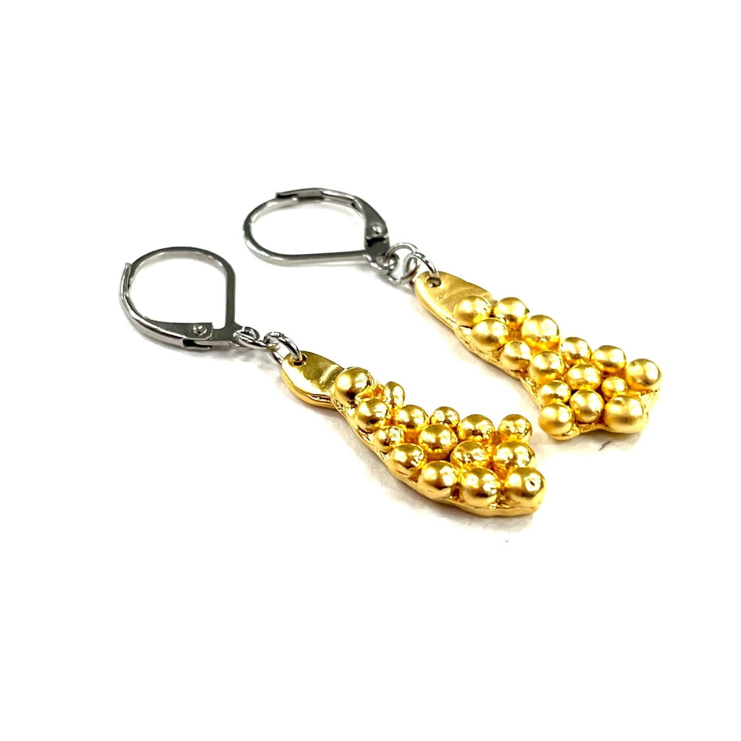 Suspendues à l'oreille Triangle Fondue 25mm - Rouge Bijoux