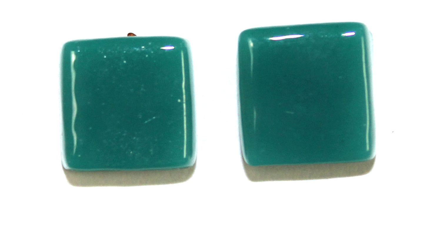 Boucles d'oreille unie carré- Créart