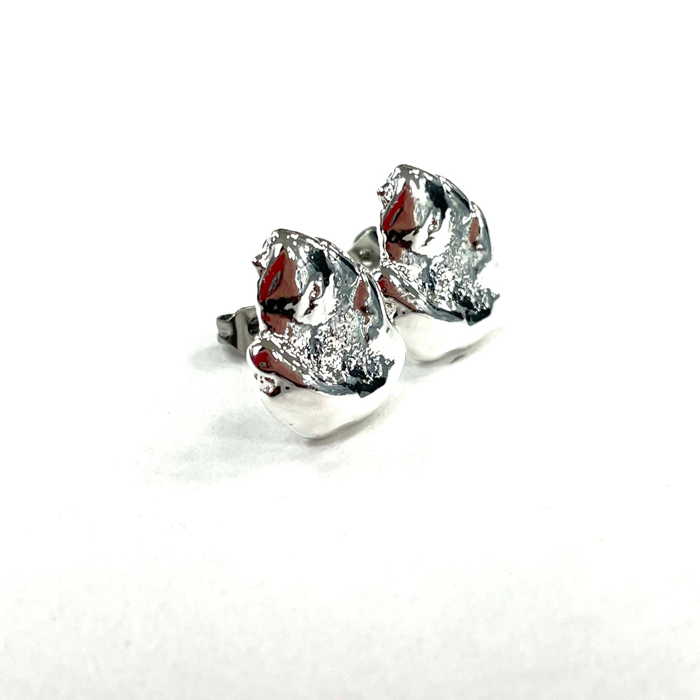 Boucles à l'oreille Pépite Fondue 15mm - Rouge Bijoux