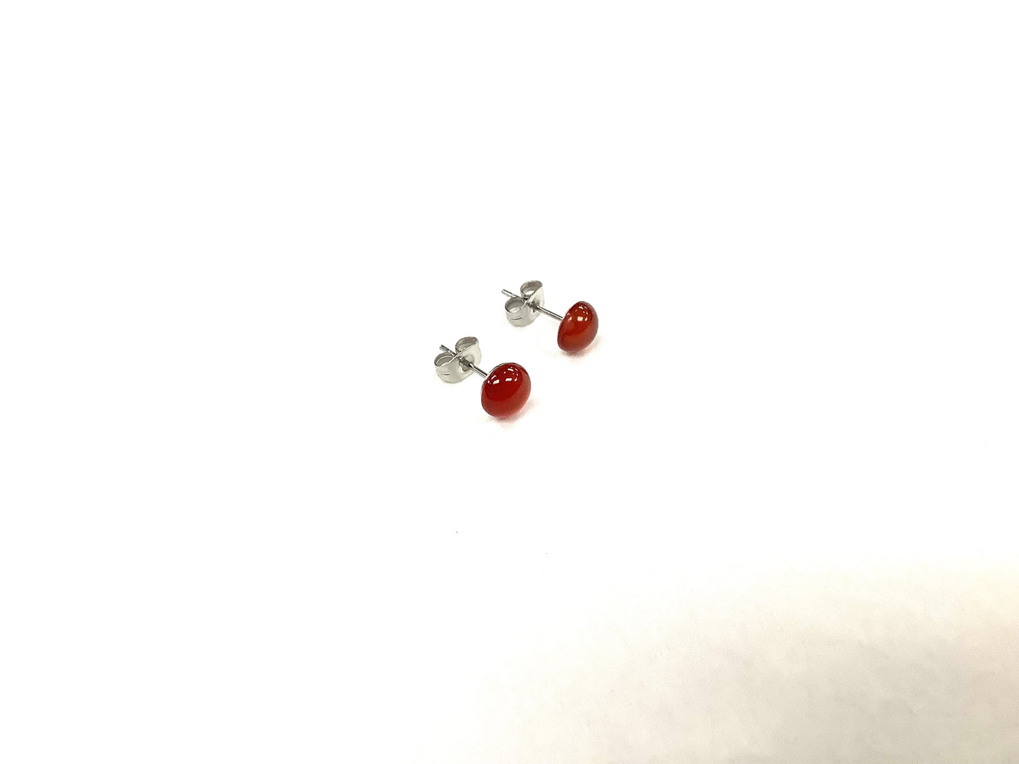 Boucles d'oreilles Étincelles - Rouge Inox