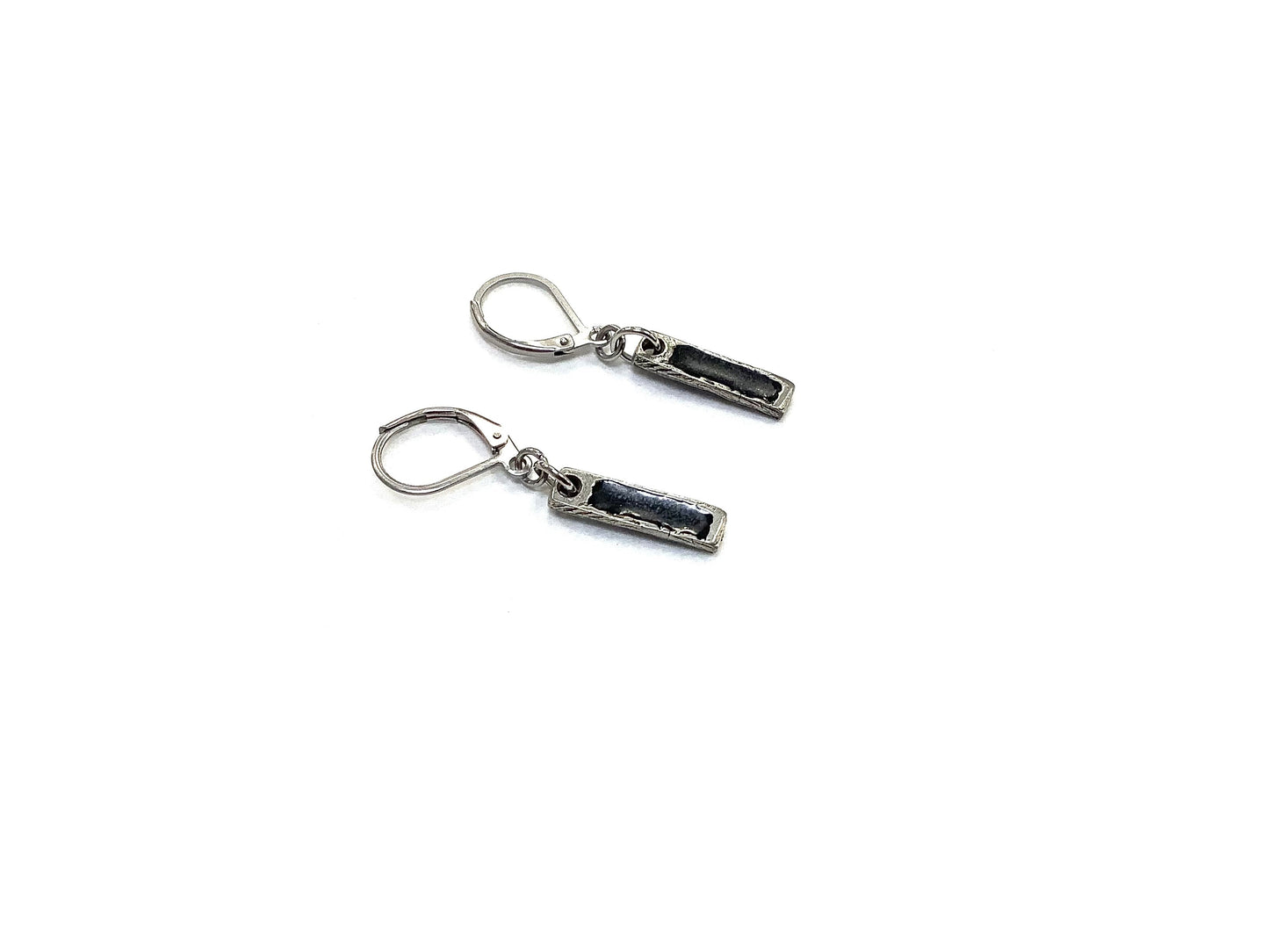 Suspendues à l'oreille Tige Art 17mm - Rouge Bijoux