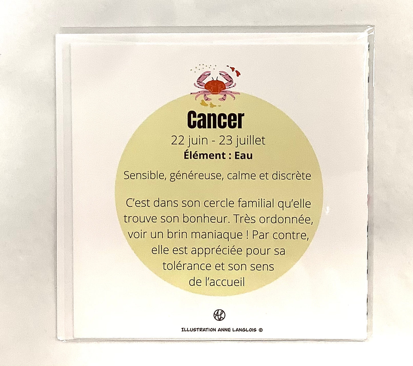 Carte Cancer - Créations Anne Langlois
