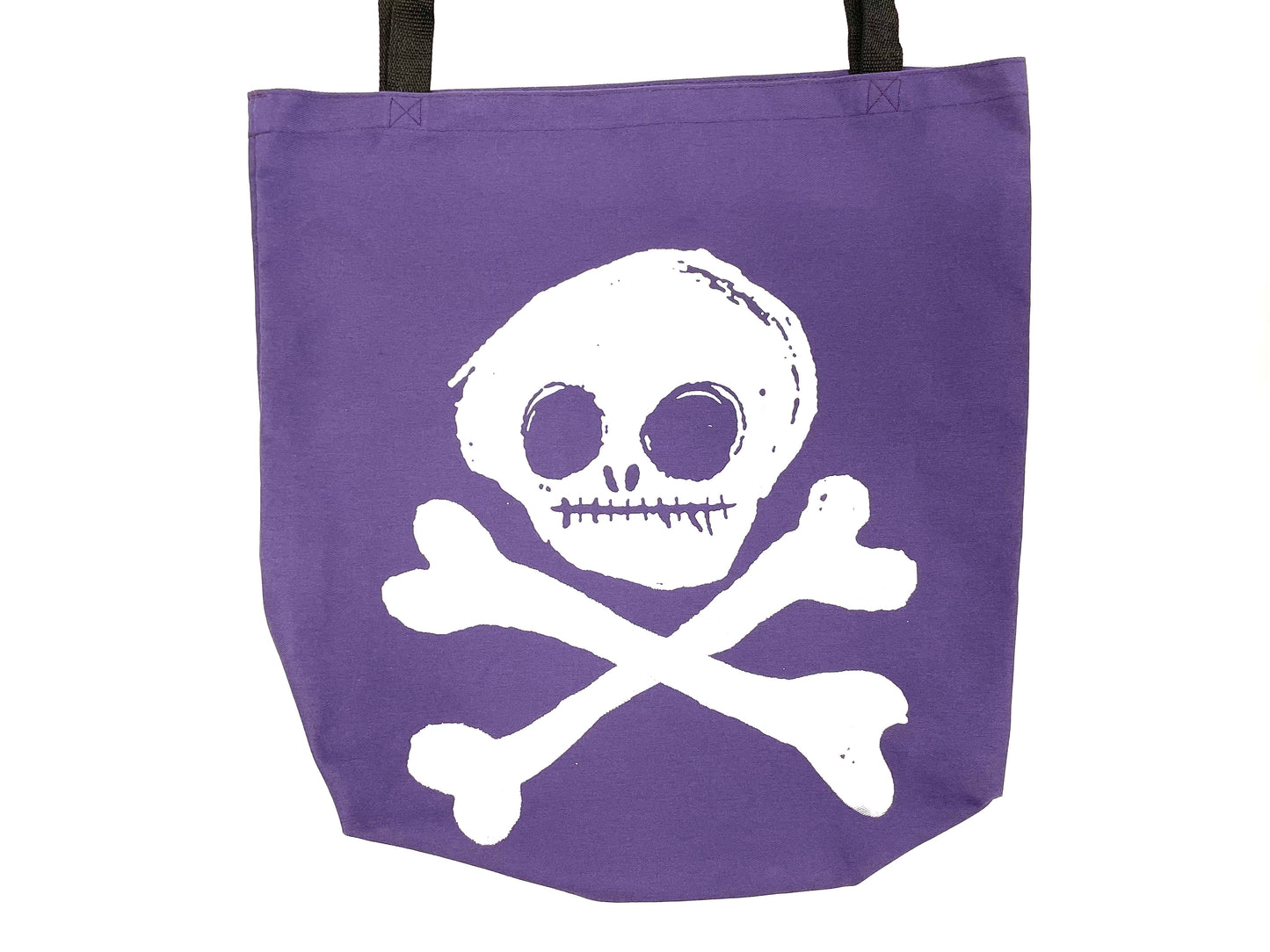 Sac fourre-tout GRAND Noir Mauve - Création Sarcastik