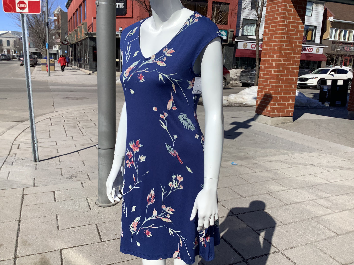 Maddie dress 8810 natural fiber - blue - Arianne