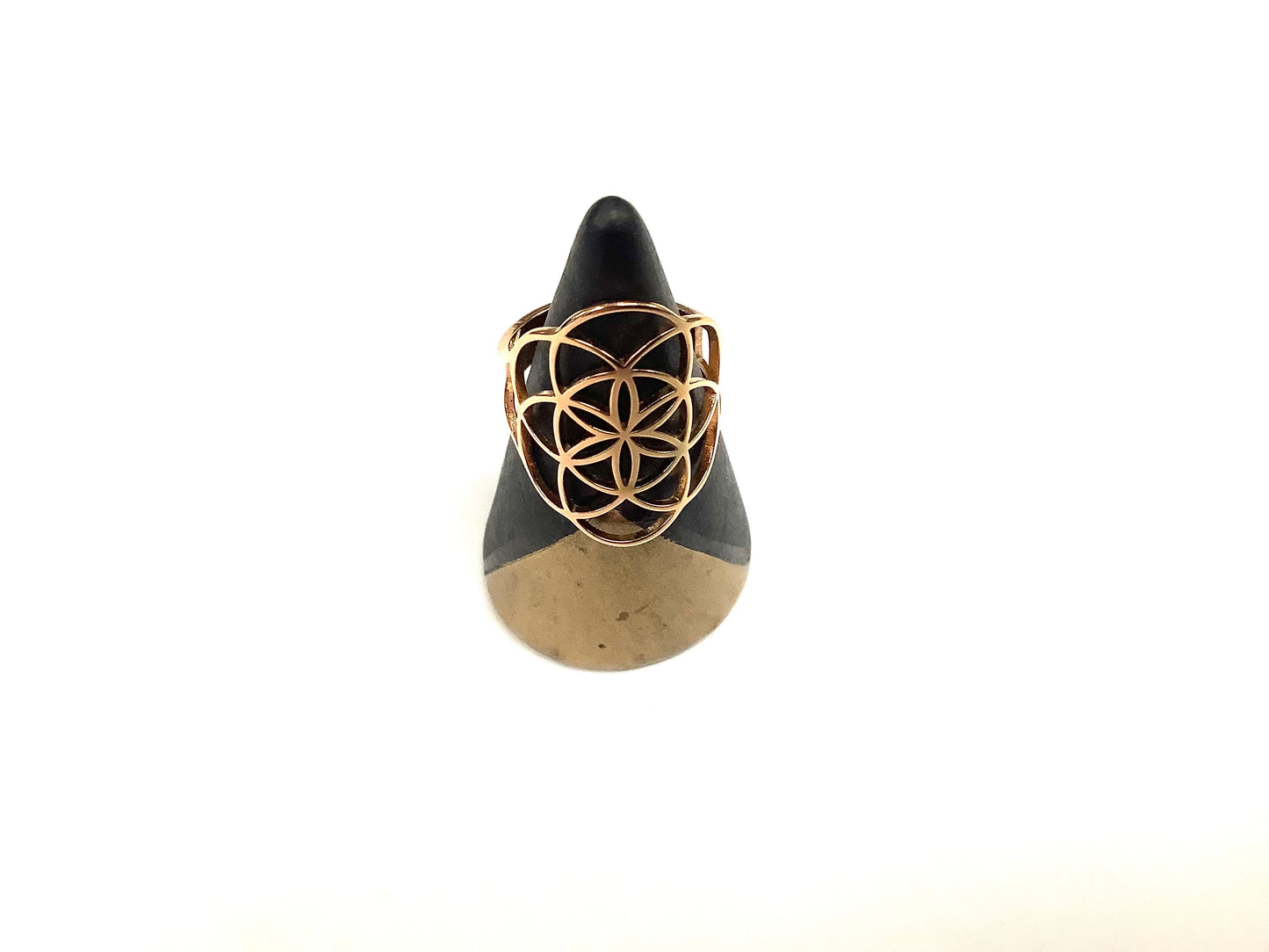 Bague - Fleur de vie II - Or Rose - Création Fish