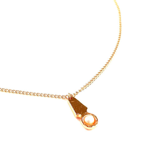 Collier Mini Exlamation Perle - Rouge Bijoux