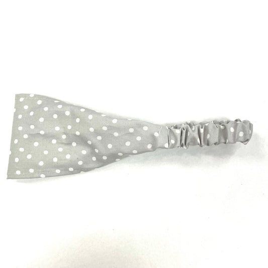 Bandeau Gris Pois Blanc - Rouge Canapé