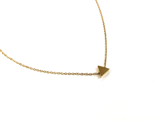 Collier Triangle - Or - Rouge Inox
