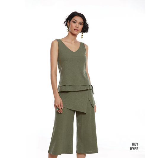 Panatalon gaucho Hype -Kaki- Luc Fontaine