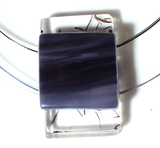 Collier pendentif insertion unie - Créart