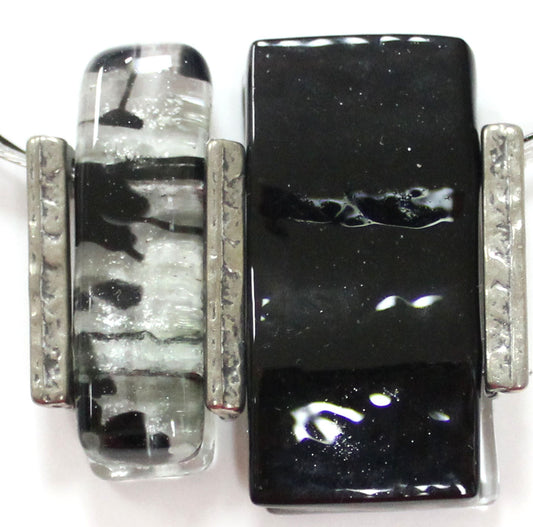 Collier pendentif double section - Créart