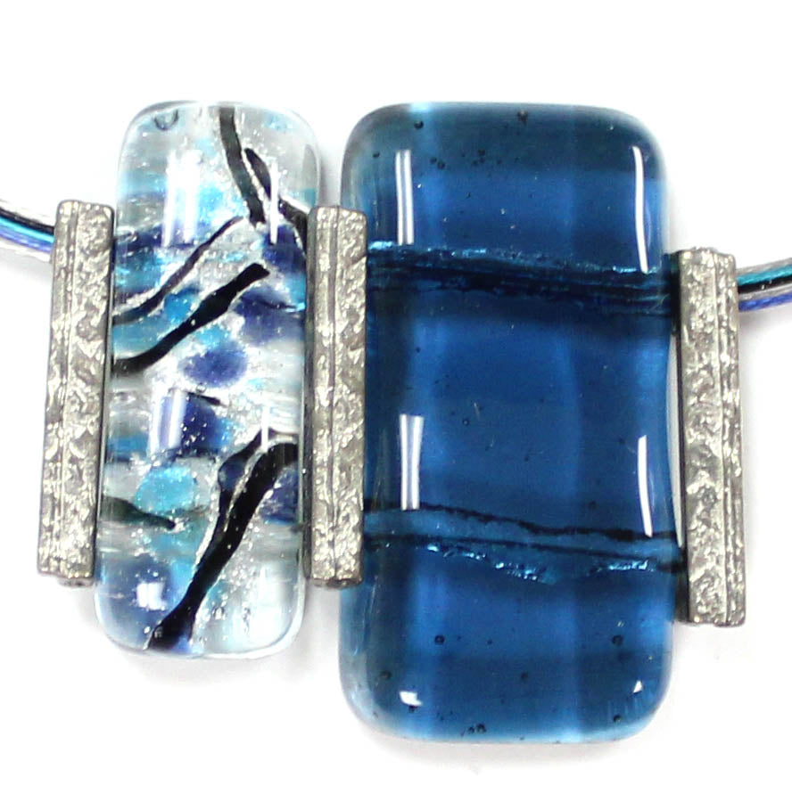 Collier pendentif double section - Créart