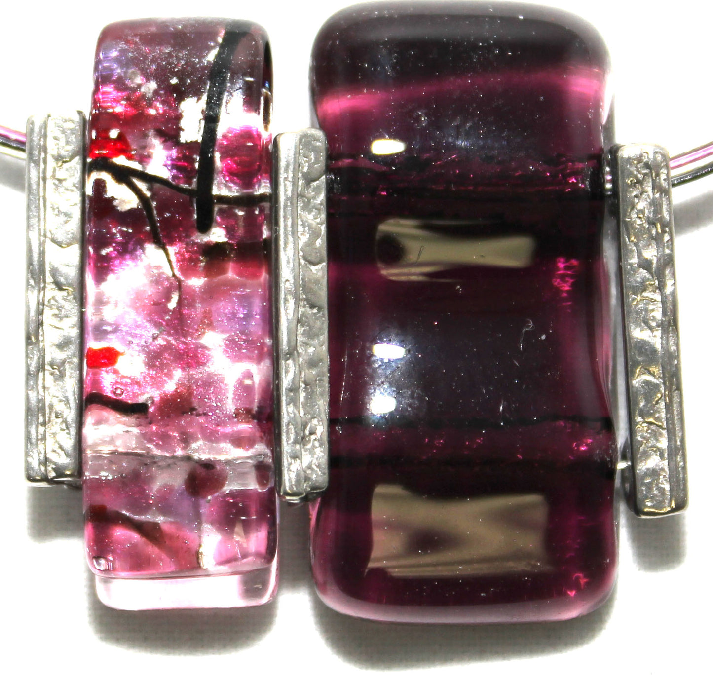 Collier pendentif double section - Créart