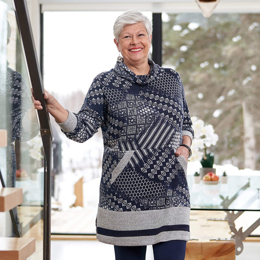 Navy Nordic Tunic - Nothing Gets Lost 